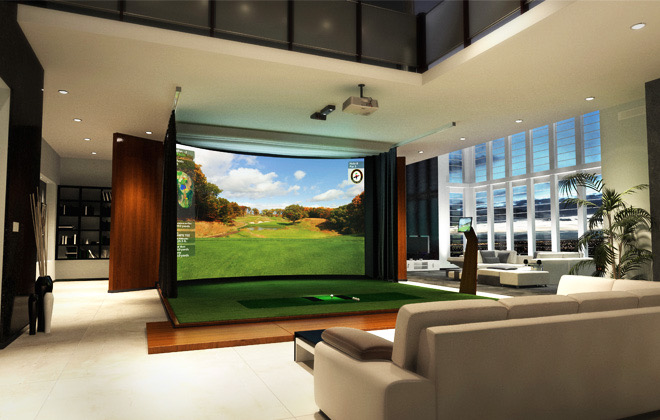 Modern curved-screen sim