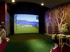 Themed golf simulator room