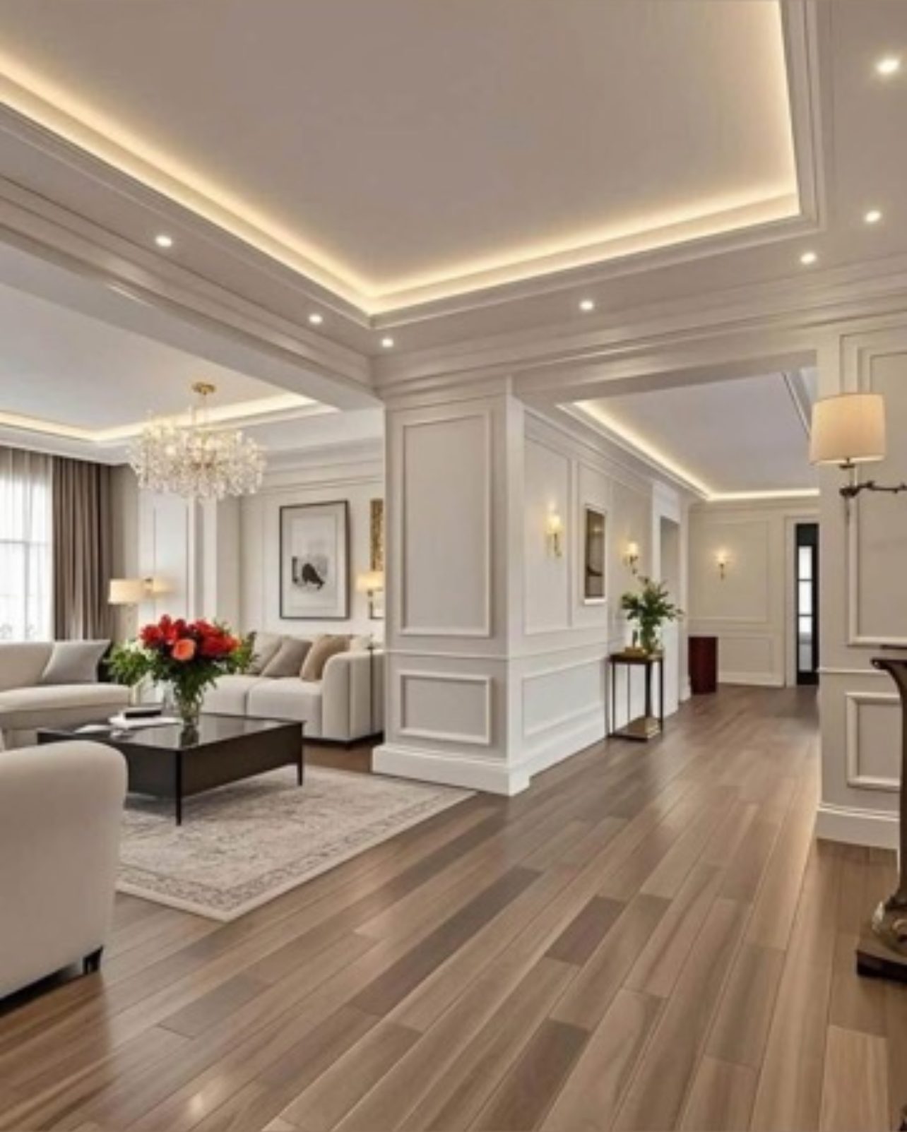 Lutron cove lighting in living room