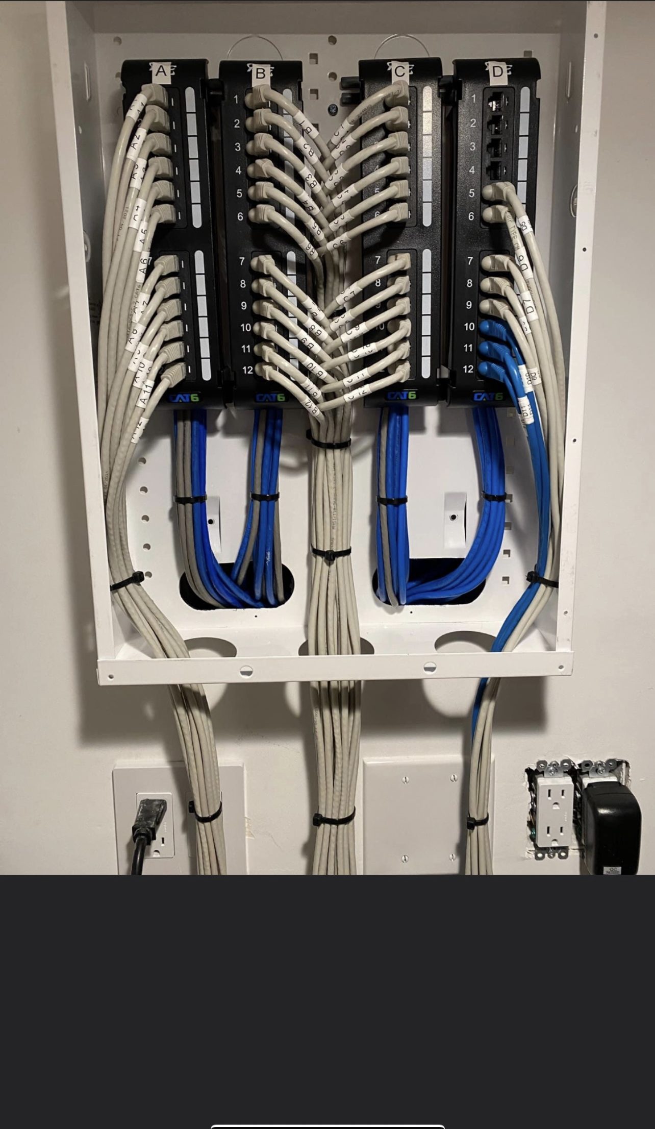 Dedicated Cat6 backbone for cameras