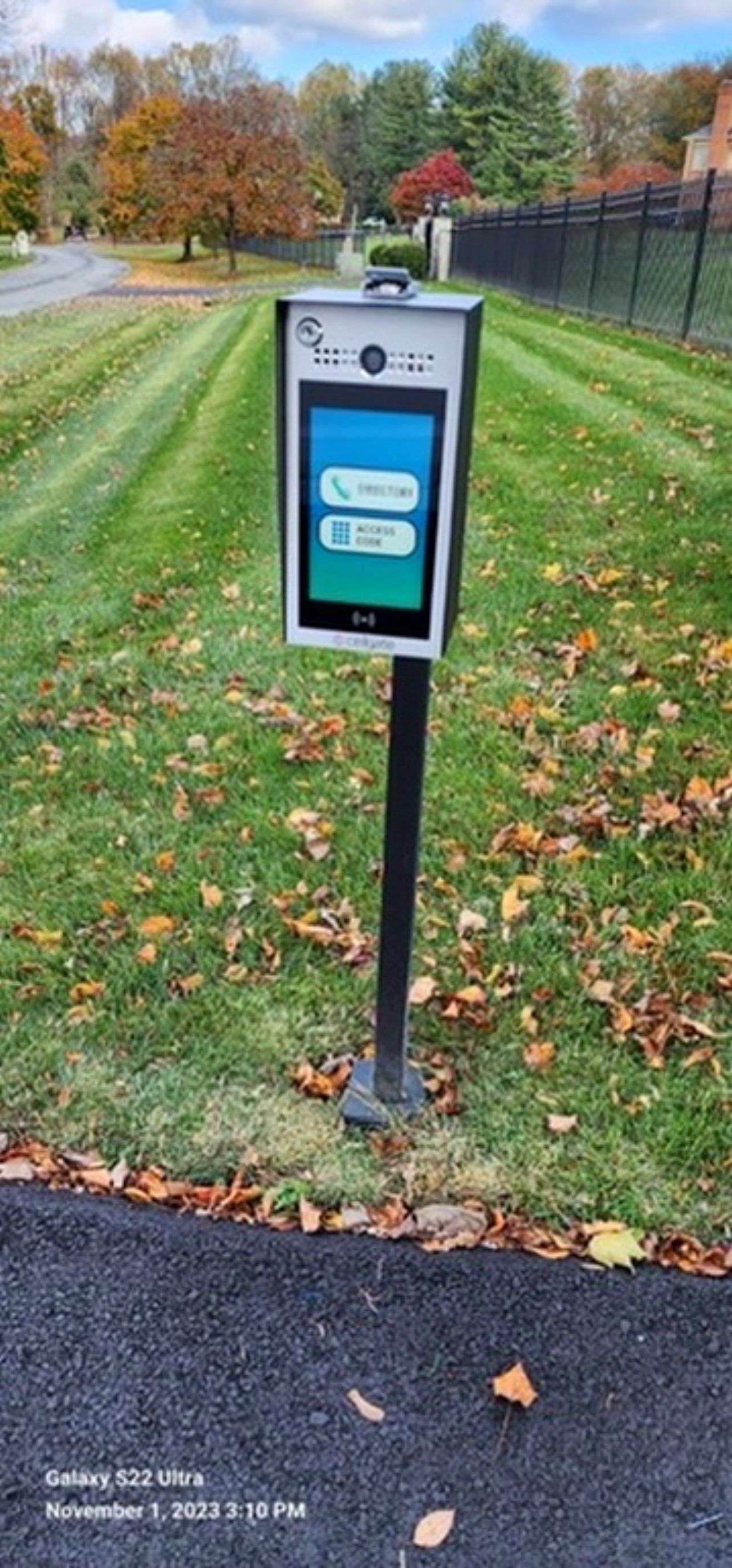 Driveway entry intercom