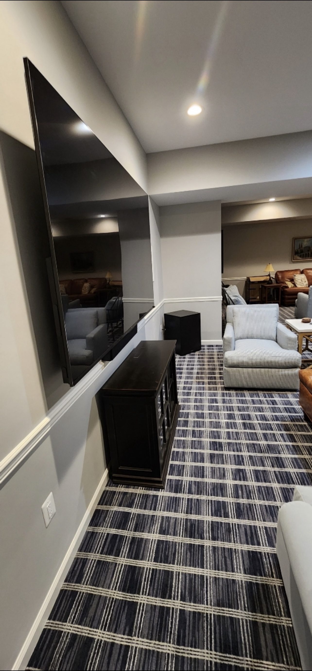 Basement media lounge