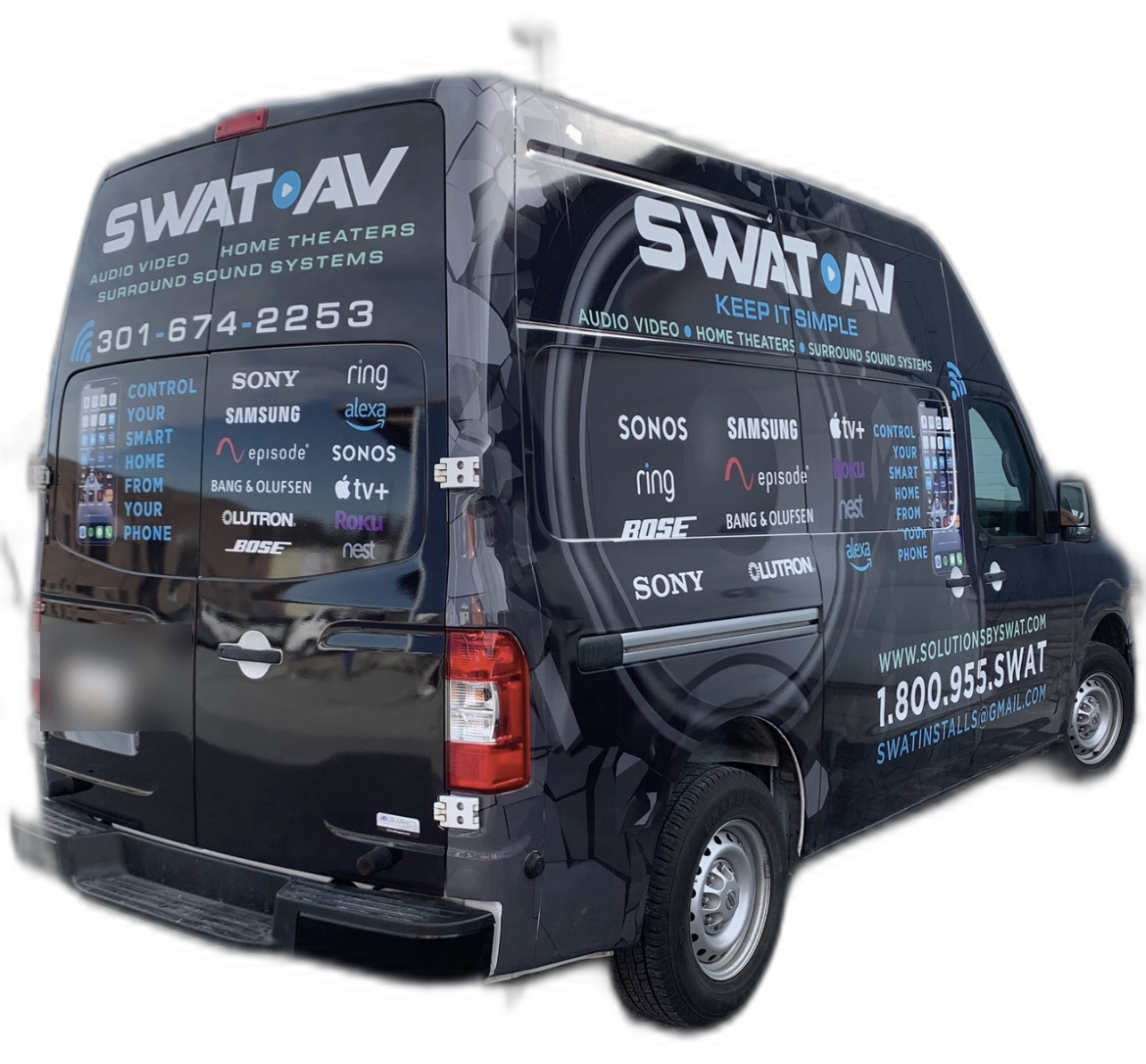 SWAT A/V wrapped service van
